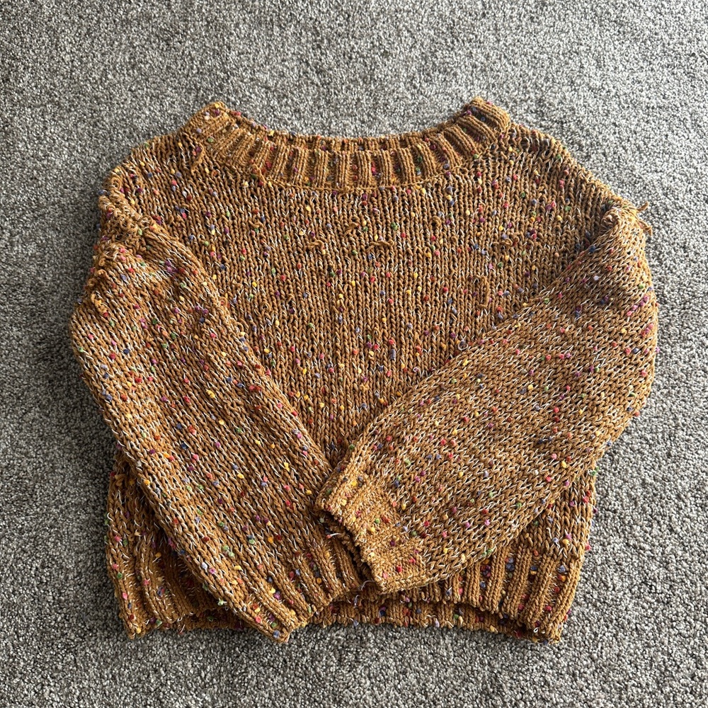 Warm Orange Knit Sweater